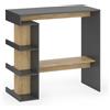 Vicco tavolo bar alto Dana, Antracite/Rovere dorato, 108 x 50 cm