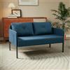 Fabulcozy Divano 2 posti 120 cm Design Minimalista, piccolo divano a 2 posti schienale alto e tessuto traspirante confortevole, ideale per soggiorno (blu)
