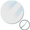 Euro Tische Piano in Vetro 50cm e Piano d'appoggio in forma rotonda, base in vetro con vetro di sicurezza Temperato da 6 mm, Perfettamente Adatto come piano d'appoggio, Piastra di base(Trasparente)