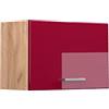 Vicco Pensile da cucina R-Line, Rosso lucido, 60 cm Piatto, per la libera combinazione all'interno di sistemi cucina modulari