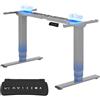 FLEXISPOT EC5S - Scrivania a 3 colonne, 2 motori, telaio da scrivania, regolabile in altezza, pannello di controllo con funzioni di memoria, capacità di carico 125 kg, grigio