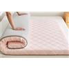 YOUGANG Materasso Futon Giapponese Singolo/Doppio/Queen/King Size Materasso da Pavimento per Dormire, Materasso Pieghevole Tappetino Tatami, Cuscino da Sonno Portatile per Campeggio Dormitorio (Rosa, 80x190cm