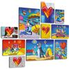 Giallobus - Set 10 Quadri Multi Pannello - Stefano Calisti - Raccolta Amore - Legno MDF - | 2 x 42x29,7cm | 4 x 29,7x21cm | 4 x 21x14,85cm | - Pronti da Appendere - Quadri Moderni per la casa