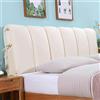 DEVINK Cuscini Testiera Letto Matrimoniale Imbottita, Copri Testiera Rimovibile E Lavabile, Addensato Cuscini Grandi Per Testata Letto Anti-Collisione Legno/Ferro/Pelle Copertura(160x60cm,White)