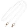 DOITOOL Catena per Borse in Acrilico Bianco con Chiusura a Molla a Forma di 8, Tracolla Raffinata per Borsa a Tracolla o Clutch, per Regali Fai da Te