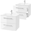 Deftrans Armadietto da bagno con lavandino 60x50x45,6 cm Bianco