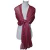 Russo Tessuti Stola in Chiffon Fiammato Rosso Rosa Amarena Ciliegia Cherry - 2.00 x 0.70 mt