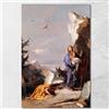 CheQuadro! La Fuga in Egitto Giovanni Battista Tiepolo, gbt44 Quadro Stampato su Tela Fine Art, Intelaiato Pronto da Appendere, Alta qualità, 40x30 cm