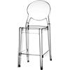 Scab Design SGABELLI IGLOO ART. 2359 TRASPARENTE E FUME ALTEZZA 65CM SET DA 2PEZZI (Trasparente)