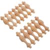 HOOWIFFY 12 Pezzi Mini Colonne in Legno per Decorazione Interna Intagli Complessi e Bassa Manutenzione, Colore Khaki, per Progetti da Giardino e Terrazze