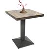 TureFans Tavolo Quadrato, Tavolo da Bar, Tavolo bistrot, 60 * 60 * 75 cm, Stile Industriale, tavola di Legno + Piedini in Ferro, carico Massimo 120 kg