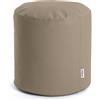 Avalon - Pouf Poggiapiedi CILINDRO Jazz in Ecopelle, Puff Poggiapiedi Divano quadrato, Pouffe Imbottito in Similpelle Elegante e Resistente, Comodo e Impermeabile, Made in Italy(50cm-Tortora)