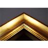 Artecentro Cornice Dorata per Quadri - Oro/Colore con o Senza passepartout in Legno-Varie Misure (Oro, 80 x 100)