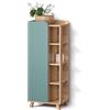 Livinity Mobiletto bagno Marano, Grigio-blu, 50 x 128 cm con porta e vani aperti