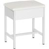 Hzuaneri Sgabello Toeletta Trucco, Sgabello Imbottito Postazione Trucco, Poggiapiedi per soggiorno, Camera da Letto Cabina Armadio Ingresso, 30 x 40 x 46 cm, Bianco VS32503X