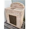 ARTISTICA GRANILLO LAVELLO IN CEMENTO, LAVABO, MISURE: 85X44 H 115 CM. MOBILETTO IN LEGNO MARRONE SFUMATO GOCCIOLATOIO(MOBILETTO IN LEGNO)