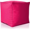 Green Bean© Sgabello a sacco 40x40x40cm con imbottitura in perle EPS Pouf Cuscino Poggiapiedi per poltrona a sacco Cuscino per pavimento bambini e adulti solleva le gambe siediti Rosa
