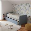 MOBILFINO CAMERETTE Letto Singolo con Letto Estraibile, trasformabile in Matrimoniale. Testate Personalizzabili, reti in Acciaio e doghe in faggio - Testate Alte, Avio/Marina