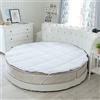 MANUKS Addensare Rotondo Letto Materasso,Traspirante Materasso Topper con Non Slip Bottom Quilting Ultra Morbida Materassino per L'hotel (220cm)