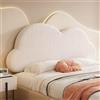 Gleedipre French clouds cuscino da comodino Morbidezza e durezza moderate Rimbalzo rapido Sfoderabile e lavabile Schienale morbido parete decorare(Bianco,110 x 65 cm/43,3 x 25,6 pollici)