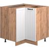 Vicco Mobile ad angolo cucina Fame-Line, Bianco country, 80.5 cm | Frontale in MDF · Senza piano di lavoro · Piedini regolabili in altezza · Maniglie in metallo · Chiusura ammortizzata