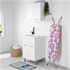 Jo-Bagno.it Mobile LAVATOIO Ceramica 60 x 60 x H 88 ATHENA Design Bianco Incluso di PILETTA in Acciaio E SIFONE Pilozza Profonda 33 cm con strizzatoio (Foro SX)