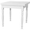 Vicentini arreda TAVOLO IN LEGNO ALLUNGABILE A LIBRO GAMBE TORNITE SHABBY CHIC BIANCO (100x100 (200))