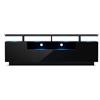 blumfeldt Supporto TV da Pavimento, Moderno Porta TV da Terra da 150 cm per Camera da Letto e Salone, Porta Televisore con LED Multicolori, Mobile Porta TV, Stand TV con Ampio Spazio di Archiviazione