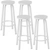 WOLTU Sgabelli da Bar Set di 4, Sgabello Alti 72cm, Bianco