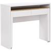 Vente-unique - Scrivania consolle allungabile con 2 cassetti Bianco e le - LOAVIA