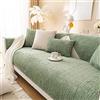 GEBIN Copridivano 2 Posti con Penisola, Telo Copridivano Antiscivolo Antimacchia, Copri Divano Angolare con braccioli, Sofa Cover Morbido (Verde,70x150cm)