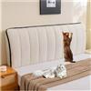 YUEZHONG Copritestata Letto In Velluto For Letto Matrimoniale Queen Size, Copritestata Letto Trapuntato, Protezione For Testiera Antipolvere Spessa, For Camera Da Letto(Cream,180x60cm/71x24in)