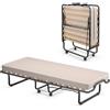 GIANTEX Letto Singolo Pieghevole con Materasso e Portata 120 kg