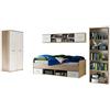 AVANTI TRENDSTORE - Neo - Set camera per bambini o ragazzi in laminato di quercia Sonoma/bianco