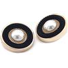 Breyhda 6 Bottoni in Tessuto Dorato da 18 mm 23 mm 25 mm per Cucire Abiti retrò,Nero,18 mm