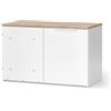 Vicco Cassettiera ad angolo Wido, Bianco/Sonoma, 80 x 50 cm