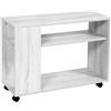 MA MAISON Mobiletto in Legno con Ruote - 3 Ripiani, Multiuso, Organizzatore Portatutto, Cucina, Cassetti, Ripiani, Robusto, Colore a Scelta - 80 x 30 x 56 cm (Bianco)