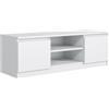 MebLocker Mobile TV con 2 Scomparti e 2 Cassetti - 120x39x39 cm - Mobile Porta TV Multifunzionale per il Soggiorno - Mobile Multimediale con Cassetti dal Design Moderno - Bianco