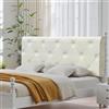 Strusery - Testiera lussuosa in pile morbido - Beige, cuscino a parete, installazione senza attrezzi, poggiatesta multifunzionale (123x60x10 cm)