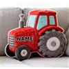 LCMAIT Cuscino Personalizzato a Forma di Trattore Cuscino Personalizzato con Nome Regalo Commemorativo per Feste di Compleanno e Natale per Bambini e Bambine Decorativo per Divano (Trattore)