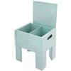 SailorMoon Panca per scarpe con coperchio pieghevole, scomparto estraibile 36 x 30 cm, seduta antiscivolo in ABS, maniglie laterali, sgabello multifunzionale per ingresso bagno, blu mare