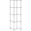 vidaXL Scaffale a 5 Livelli Scaffalatura Vetrina Portaoggetti con Ripiani Armadio Armadietto Libreria Trasparente 40x40x130cm in Vetro Temperato