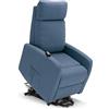 REDÒKASA Poltrona relax elettrica Seattle Plus per anziani, 1 o 2 motori, 2 o 4 ruote, Kit Optional Batteria, dimensioni contenute, tessuto antimacchia (2 Motori e 4 Ruote + Batteri, Carta da Zucchero)