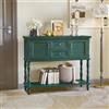 MROJISC Consolle Ingresso con Cassetti e Ante, Verde Consolle Dietro Divano Stile Vintage in Legno con Ripiano Inferiore, Consolle per Ingresso, Soggiorno, Corridoio e Camera da Letto