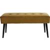 Miliboo Panca Design imbottito in tessuto velluto bronzo e metallo nero L95 cm GUESTA