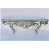 by artissimo Mensola da parete anticata, stile barocco, 49 x 13 x 21 cm, ripiano a specchio Cp51 (argento)