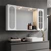 Kiamami Valentina - Specchio bagno inglesina con due pensili laterali e faretti led integrati