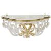 artissimo Barocco, console da parete bianco (beige) oro, mensola da parete anticata, 30 x 15 cm, Cp73, oro avorio