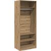 vidaXL Armadio Rovere Artigianale 80x50x200 cm in Legno Multistrato, Mobile portaoggetti, Guardaroba, Mobile per Camera da Letto