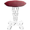 Iplex Design Arabesco Small Comodino/Tavolino in Plexiglass, Rosso, plexiglass/pmma